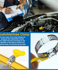 Stainless Steel Hose Clamp Assortment Kit, 48 Pieces, Adjustable 8-29mm Worm Gear Clamps used in automotive engine