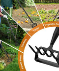Two In One Garden Hoe With Cultivator Rake For Fast Weeding And Soil Prep Heavy Duty Stirrup Hoe in gardens and yards