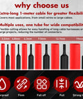 Heat Shrink Tubing Kit With 46.2 Feet Red And Black Dual Color 3 To 1 Adhesive Lined Shrinkable Wire Wrap sizes and features