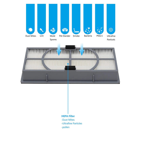 True HEPA Replacement Filter Pack For Air Purifiers Captures 99.97 Percent Allergens Bacteria And Viruses Easy Drop In Fit, filter image.