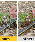 Comparison between 6 Inch Galvanized Landscape Staples 300 Pack U Shaped Garden Stakes Rust Proof Ground Pins and rusted stakes