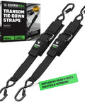 Beefy 2 Inch By 48 Inch Boat Trailer Straps Heavy Duty Tie Down Straps For Trailers And Watercraft Universal Fit For Pontoon Wakeboard Jet Ski Adjustable Transom Straps For Safe Trailering with hooks and packaging