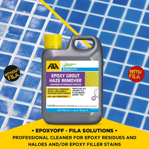 Epoxy Grout Haze Remover for vertical surfaces and nonabsorbent tiles removes epoxy, urethane, and grout haze, one quart bottle.