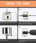 Instructions on how to use Heavy Duty Quarter Inch Diamond Hole Saw Two Piece Kit with hex screw and drill adapter.