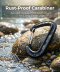 Built Tough Ultra Strong 12kN Carabiner Clips 3.2 Inch Aluminum Carbineers for Hiking Camping Hammocks Keys Dog Leashes and Gear