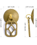 Flower Box Brass Cabinet Pulls Set of 2, 2.1 Inch Length Brass Hardware Handles For Cabinets And Furniture, two views shown
