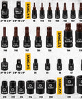 Rugged 31-Piece Torx Bit Socket Set With 14 Star Bits T8 Through T70 And 13 E-Torx Sockets E4 Through E24, Pro Grade CR-V And S2 Alloy Steel