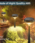 8 Pack Outdoor Solar Path Lights Auto On Off Waterproof Landscape Lighting Warm White LEDs For Walkways Yards Gardens