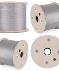 One Thousand Feet Of T316 Stainless Steel Cable One By Nineteen Wire Rope One Eighth Inch Diameter For Deck Cable Railing Kits DIY
