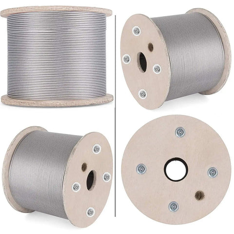 One Thousand Feet Of T316 Stainless Steel Cable One By Nineteen Wire Rope One Eighth Inch Diameter For Deck Cable Railing Kits DIY