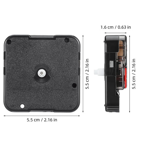 WhisperSilent Quartz Wall Clock Movement Kit With 8mm No Thread Shaft For DIY Projects and Home Decor, 5.5 cm black mechanism.