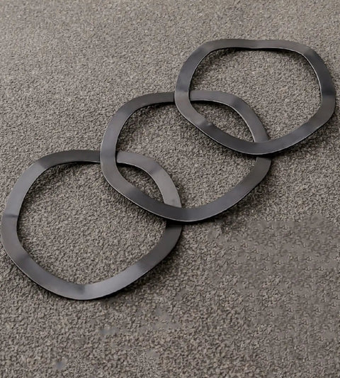 Steel Bike Bottom Bracket Wave Washers Set For 24mm And 30mm Cranks, Crinkle Spring Spacers And Shield Gasket Bearing Adapters, 5 pieces