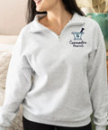 Embroidered Pharmacist Quarter Zip Sweatshirt With Rx Symbol Custom Pullover For Pharmacy Tech Or Student Personal Lab Coat Gift
