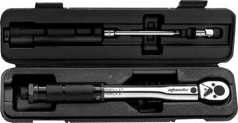 1/4 Inch Drive Click Torque Wrench For Pros With Dual Range Scale 20-200 Inch-Pounds Cr-V Hardened Steel in storage case