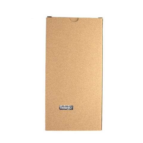 Cardboard box packaging for 12V 29A 348W AC DC Switching Power Supply With Single Output, 85 Percent Efficiency, Wide 90 To 264 VAC Input Range.