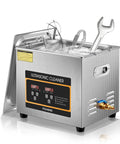 Heavy Duty Ultrasonic Cleaner With Built In Heater And Digital Timer Stainless Steel 10 Gallon Basin for cleaning bike parts and firearms.