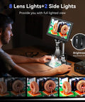 20MP Digital Microscope With 10 Point One Inch HD IPS Screen Go To Gear For Coins Stamps Jewelry And DIY Repairs LCD Soldering Microscope For Adults 10 LED Lights PC And TV Compatible 16GB, with brightness knob