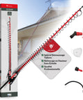 Heavy Duty 35L Electric Sprayer On Wheels With 5M Telescopic Wand, 18V Battery, accessory components displayed