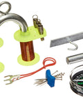 Electromagnet Kit With Instruction Manual And Plastic Storage Case For High School STEM Labs Includes Two Coils And Easy Hands On Setup