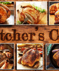 Rotisserie Cooking Ties 50 Heat Safe Cotton Elastic Loops Trussing Twine For Chicken Turkey Roast on Butcher's Code board