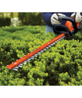40V Max Cordless Hedge Trimmer With PowerDrive Transmission, 24 Inch Dual Action Blade, Tool Only, trimming green bushes