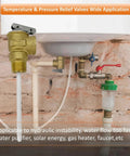 3/4 inch T&P valve for water heaters installation under sink