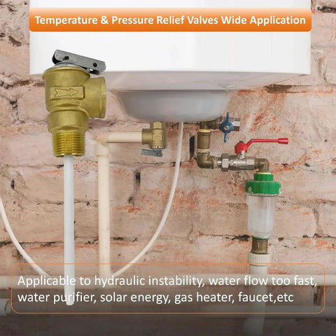 3/4 inch T&P valve for water heaters installation under sink