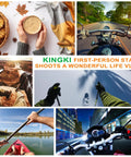 Collage showcasing Grab-and-Go Chest Strap Mount And Head Strap POV Kit for capturing diverse activities like skiing and biking.