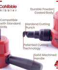 Drill Attachment Nibbler For Flat And Corrugated Sheet Metal Up To 14 Gauge Safe Burr-Free Cut Versatile 360 Degree Directional Cutting