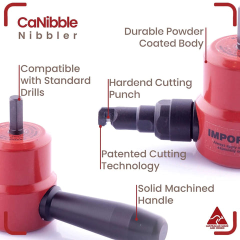 Drill Attachment Nibbler For Flat And Corrugated Sheet Metal Up To 14 Gauge Safe Burr-Free Cut Versatile 360 Degree Directional Cutting