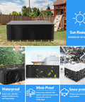 72 Inch Long Outdoor Table Cover Heavy Duty Waterproof All Weather Protection For Rectangular Patio Tables Dining Sets