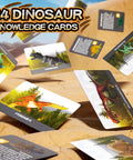 Dino knowledge cards from 24 Dino Eggs Dig Kit For Kids With Magnifier And Excavation Tools, STEM Dino Egg Discovery Set For Boys And Girls