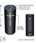 Boom 4 Portable Waterproof Bluetooth Speaker With 360 Degree Sound Crystal Clear Audio And Bass Floating Design 15 Hour Battery 147 Feet