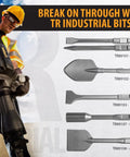 Ground Rod Driver With TR One Shank For TR 100 And TR 300 Demolition Jack Hammers advertisement with accessory images