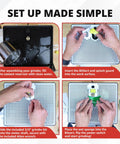 Step-by-step setup of Pro Grade Glass Grinder For Stained Glass, Edging, Grinding, Shaping, And Drilling with diamond bit