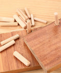90 Piece Wooden Dowel Pins Set With Tapered Beveled Ends For Easy Insertion In Furniture, Doors, Cabinets And DIY Crafts