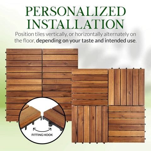 Interlocking 12 By 12 Deck Tiles For Indoor And Outdoor Use Diy Friendly All Weather Patio Flooring Snap Together Waterproof Dance Floor And Walkway Tiles Pack Of 10