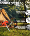 Beefy 8 Inch Screw In Tent Stakes With Hex Head Driver 12 Pack Ground Anchors For Camping Rust Resistant Carbon Steel Stakes Durable Metal Orange