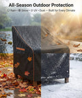 Heavy Duty 600D Outdoor Chair Covers Waterproof For Swivel, Lounge, Rocking And Adirondack Chairs, all-weather protection.