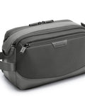 Large Travel Toiletry Organizer For Men With Water Resistant PU Leather Trim, Extra Spacious Dopp Kit, Durable Grey Travel Case