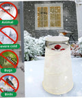 Winter Rose Plant Covers For Frost Protection, Heavy Duty Pop Up Cone Covers With Breathable Top Net, Wind Protection For Rose Bushes, Durable Weather Resistant Fabric Keeps Your Roses Safe Pro Grade Tough As Nails 13x20 Inches; white cone cover for winter roses