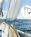 Two Pack 1/4 Inch By 2 Inch Quick Release Pins, Stainless Steel Ball Locking Pins With Ring Handle And Wire, 304 Marine Grade, Silver