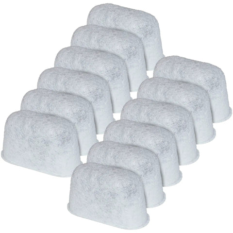 12-Pack Replacement Charcoal Water Filters For All Coffee Makers Compatible With Cuisinart Machines, Micromesh Filtration