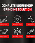 Complete workshop grinding solution for Valve Seat Grinder Stones Kit For Automotive Cylinder Heads Sioux Style Combo.