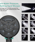 Single-Handle Shower Faucet Kit With Built-In Power Wash For Tub, Tile And Pets, Matte Black Trim 9-spray shower settings