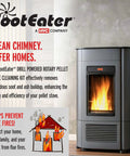 SootEater Pellet Stove Cleaning Kit With Flexible Rods Rotary Vent Kit Includes 3 Inch And 4 Inch Pipe Brushes And Flue Fire Prevention