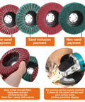 18 Piece 4 Inch Buffering Wheels Polishing Kit with sanding discs, wool felt, nylon wheels, polishing paste for angle grinder