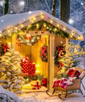 Lit Outdoor 50 Feet LED Globe String Lights With 25 Bulbs Energy Saving Waterproof Hanging Lights for snowy festive cabin decor