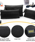Top Shelf Black 3 Pack Tactical Zipper Pouches Featuring Secure Hook And Loop Panel For Tactical Vest Chest Rig Admin Mod Gear Tool Storage And Day One Ready Essentials Waterproof, showcasing waterproof 600D oxford material.