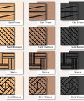 Teak Acoustic Wall Panels 16 Pack 12x12 Inch Sound Dampening Home Office Setup Ditch The Echo Crush Street Noise Nrc 0.95 different patterns.